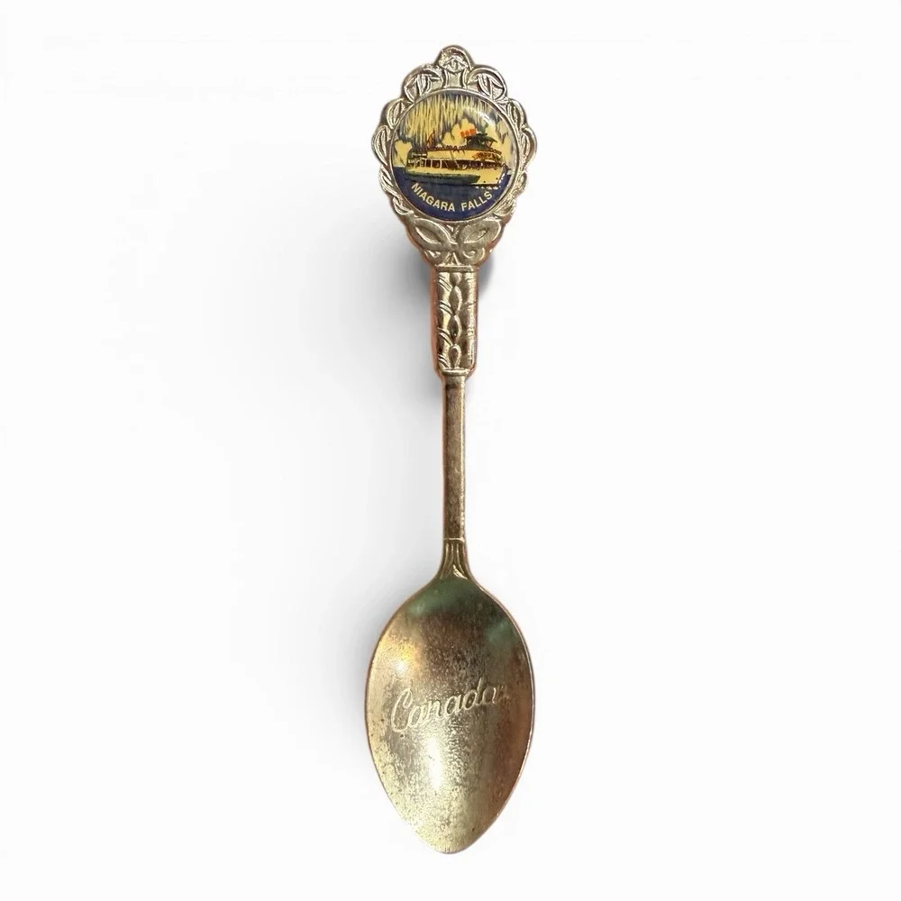 Vintage Souvenir Spoon Lot‎ of (3) – Niagara Falls Canada & USA